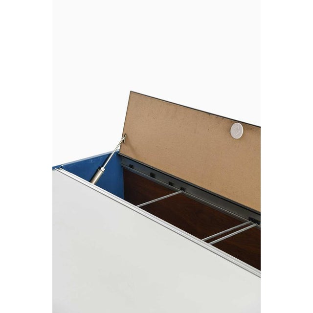 1960s Mid-Century Desk in Aluminum, Lacquer, Laminate and Teak attributed to George Nelson, 1960s For Sale - Image 5 of 11