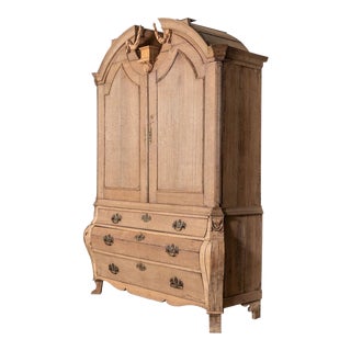 1900s Antique Belgian Linen Press For Sale