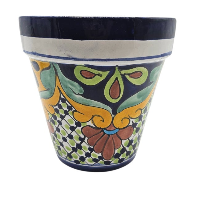 It carries sunlight in its glaze. This large Talavera vessel, shaped by hand and fired with care, is an ode to the land it...