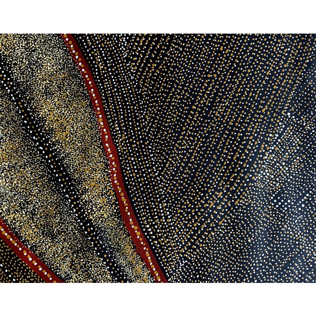 Rare Very Large Australian Aboriginal Painting by Kathleen Petyarre For Sale - Image 4 of 17