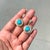 American Luxury 14k Gold Turquoise & Diamond Double Halo Drop Earrings, 3.07ct- A Pair For Sale - Image 3 of 14