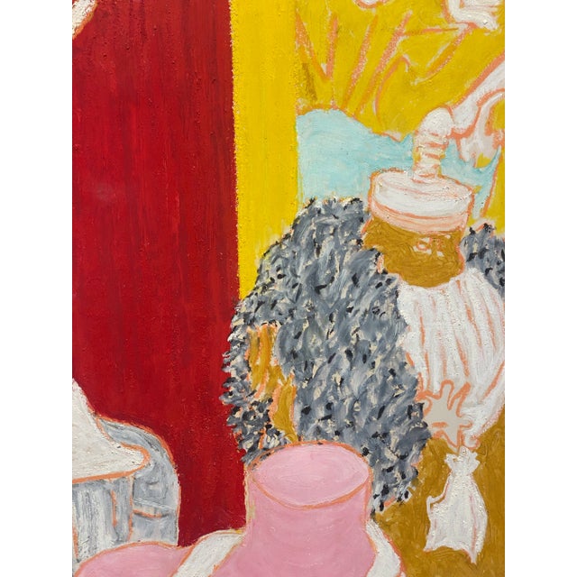 1970s Self-Portrait Oil Painting on Canvas by Molly Schiff For Sale - Image 4 of 4