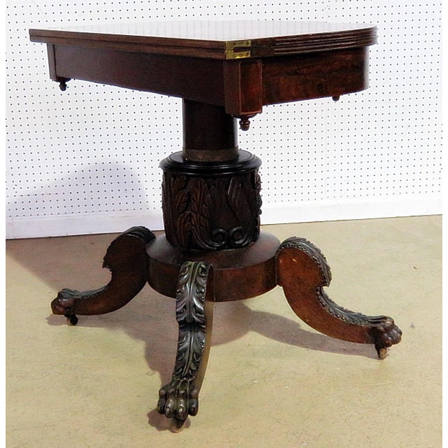 Antique Traditional Duncan Phyfe Style Card Table Chairish