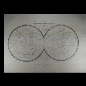 Celestial Plan. An Original 1838 Edition of a Pierre M Lapie Celestial Map