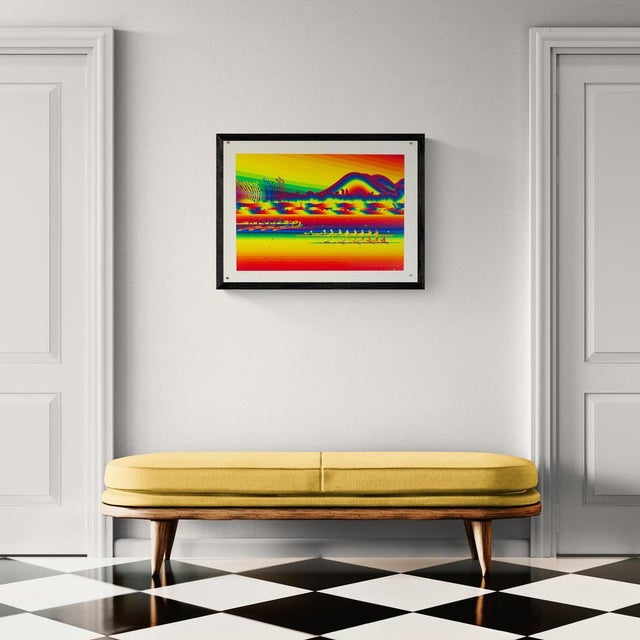 Original Limited Edition Silkscreen Rowing Poster by Ay-O, 1988 For Sale - Image 6 of 8