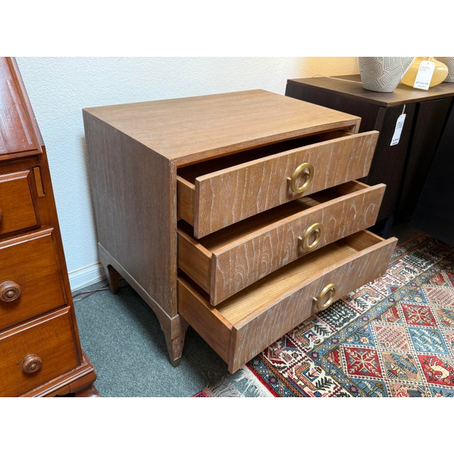 Brownstone Atherton Nightstand, Distressed Teak Wood For Sale - Image 4 of 12