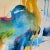 "The Joy of Chance" Original Modern Abstract Painting in Blue and Green by Michele Zuzalek For Sale