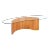 Mid-Century Modern Biomorphic Walnut and Glass Coffee Table, Usa, 1960s For Sale