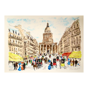 Urbain Huchet Paris, The Pantheon C. 1980 Reproduction Print