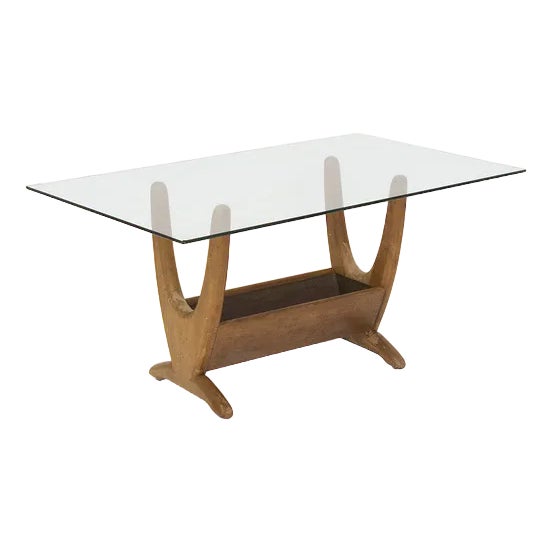 Wood and Glass Coffee Table attributed to Adrian Pearsall, 1960s For Sale