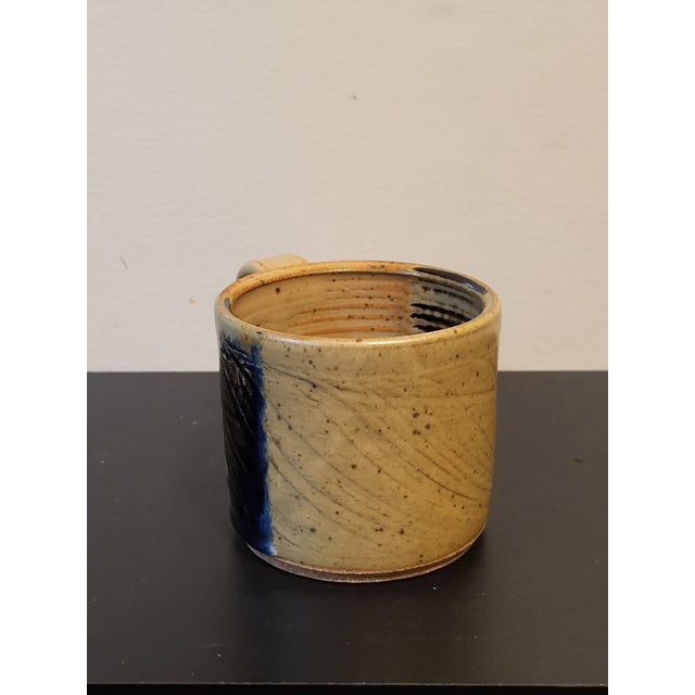 Mid-Century Modern Studio Pottery Stoneware Coffee Mug Handmade Oversize For Sale - Image 3 of 13