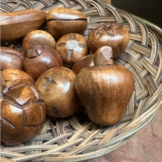 1960s 1960’s Wooden Mid-Century Modern Carved Fruit. Set of 12 For Sale - Image 5 of 6