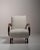 Wood 20th Century Czech Republic Warm Ivory Boucle Bentwood-Arm Lounge Chair For Sale - Image 7 of 10