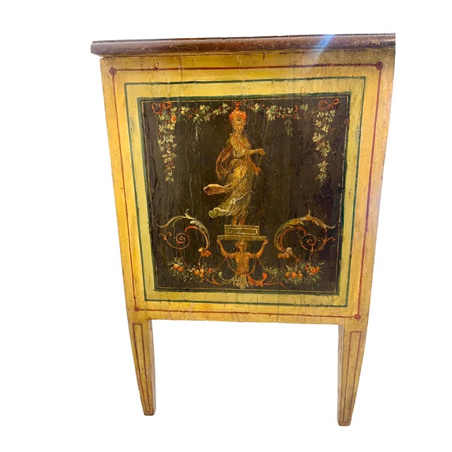 18th Century Italian Neoclassical Paint Decorated Commode For Sale - Image 18 of 18