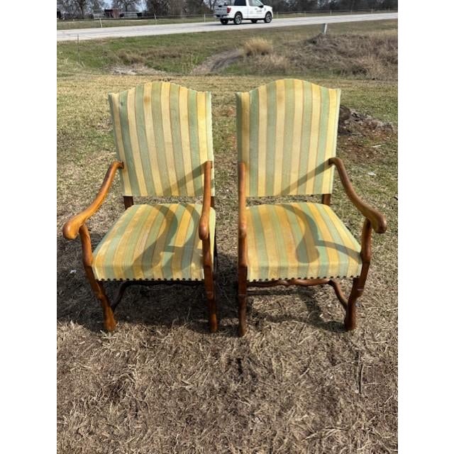 Large 19th Century French Country Solid Walnut Bergère or Armchair- A Pair For Sale - Image 16 of 17