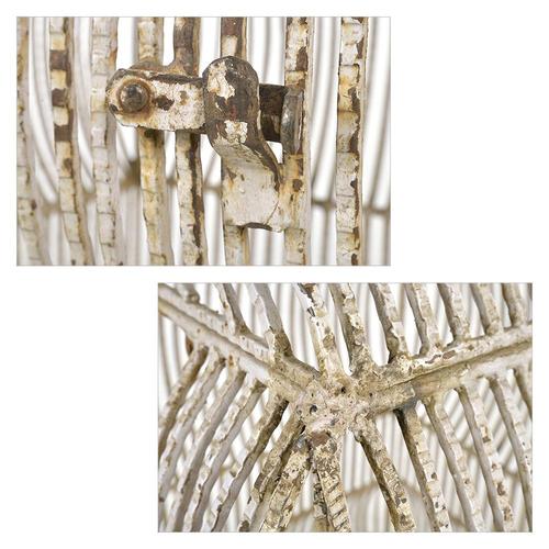 Large Architectural Birdcage in White Patinated Iron For Sale - Image 5 of 7