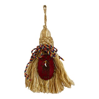 Midcentury Horse Trophy Medallion Tassel For Sale
