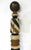 Vintage Folk Art Painted Small Barber Pole For Sale - Image 10 of 13