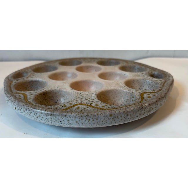 French Vintage French Pule and Ivory Escargot Plate For Sale - Image 3 of 5