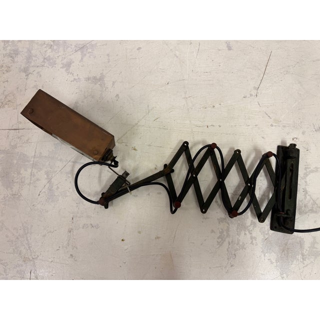 Industrial Concertina Workshop Lamp, 20th Century A striking example of early industrial design, this concertina workshop...