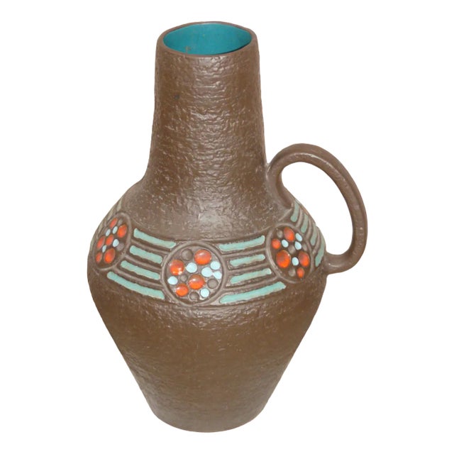 Ceramic Vase with Handle, West Germany, 1960s For Sale