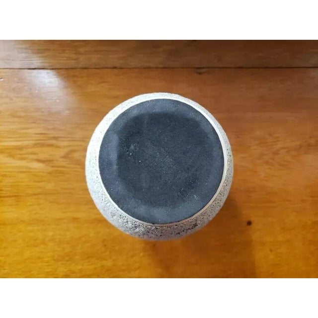 1980s Round Bubble Textured Ceramic/Stoneware Vase For Sale - Image 4 of 4
