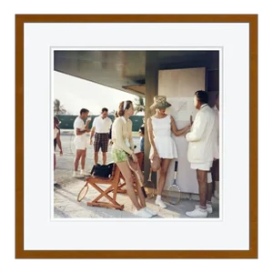Tennis in the Bahamas 1957 by Slim Aarons Framed C Print