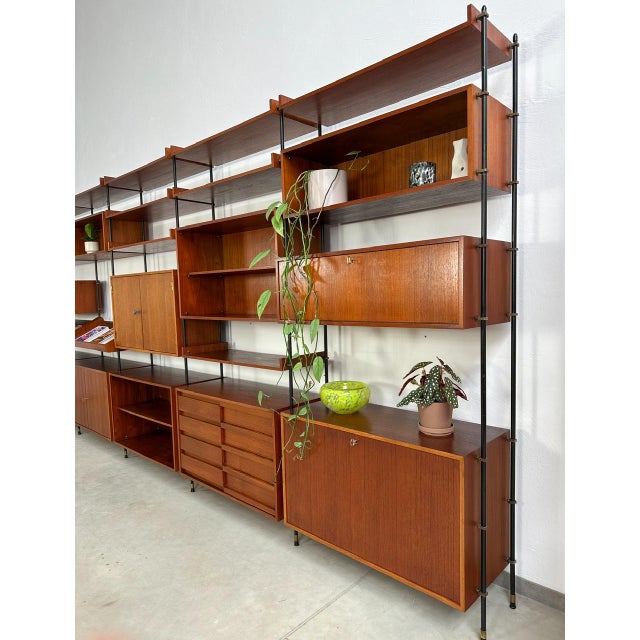 Vintage Teak Freestanding Shelving Unit, 1960s For Sale - Image 6 of 18