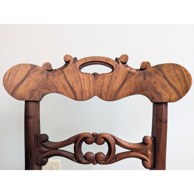 Victorian Carved Mahogany Side Chair Slip Seat For Sale In Raleigh - Image 6 of 9