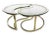 Pace Collection Vintage Brass and Glass Matching Teardrop Tables -- a Pair For Sale - Image 4 of 5