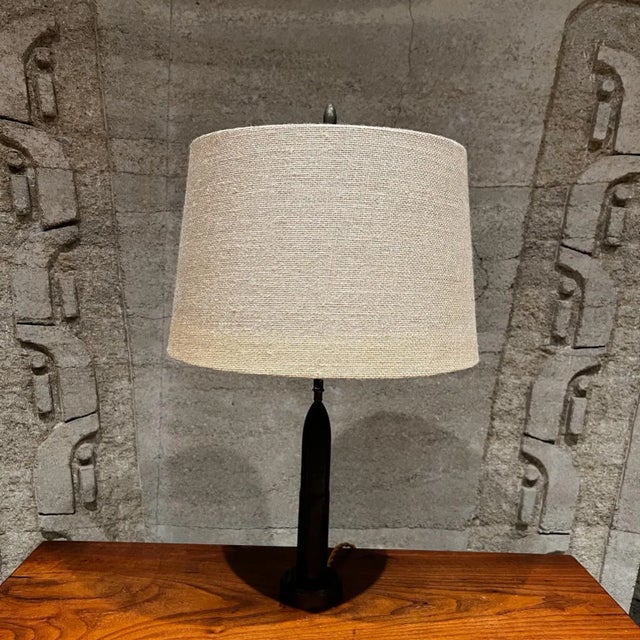 Mid-Century Modern Mid-Century Modern Patinated Bronze Bullet Table Lamp, 1960s Design For Sale - Image 3 of 9