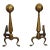 Federal Style Vintage Pair of Brass Andirons For Sale