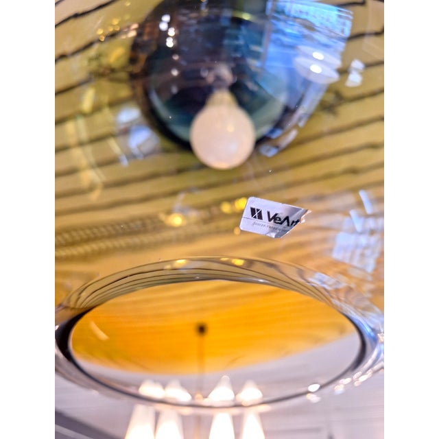 Murano Glass Pendant Chandelier by Toni Zuccheri for Veart, Italy, 1970s For Sale - Image 6 of 7
