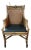 British Colonial Rattan Arm Chair by Palecek/Ethan Allen For Sale