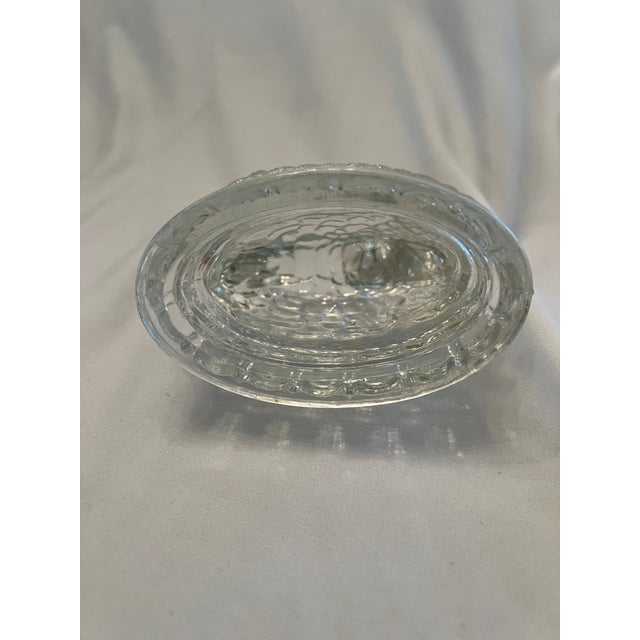 Traditional 1940s Clear Glass Hen on Nest For Sale - Image 3 of 3