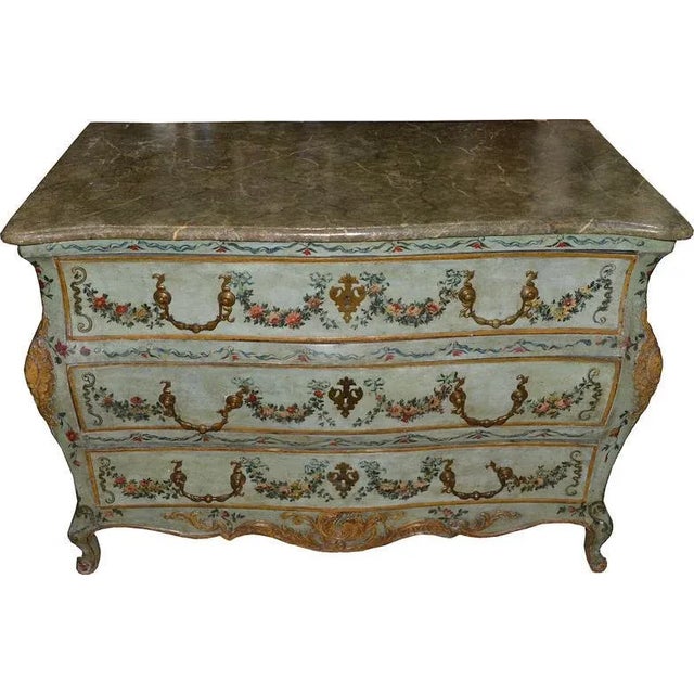 18th Century 18th C. Venetian Painted Commode For Sale - Image 5 of 5