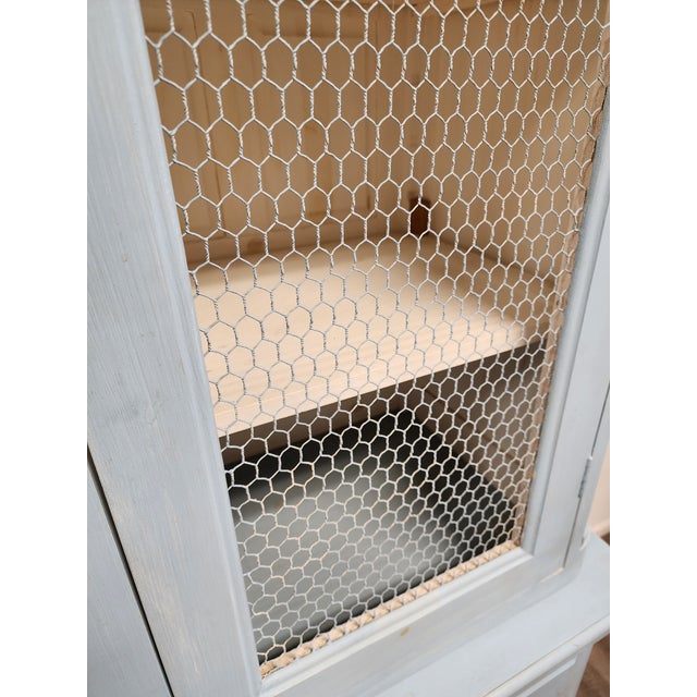 Mid 20th Century Swedish Rococo Style Painted Vitrine/Display Cabinet With Molded Bonnet Top For Sale - Image 16 of 16