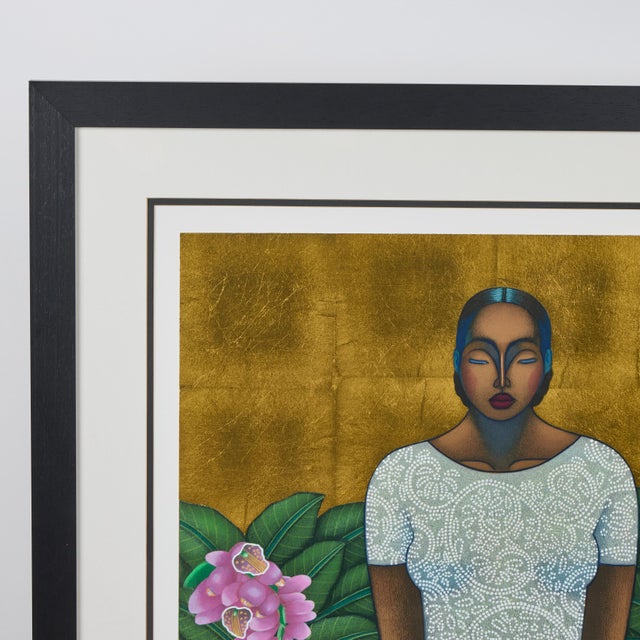 Vintage Nivia Gonzalez Signed+ Numbered Serigraph "Echo of Lost Eden", For Sale - Image 4 of 6