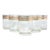 1960s Mid-Century Culver Gold Silver Copper Band Old Fashioned Tumbler Glasses - Set of 5 For Sale