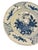 Beautiful blue and white Delft plate circa 1765. The central scene depicts a classic “rocks and flowers” garden motif —...