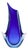 Cobalt Blue Submerged Murano Glass Vase by Flavio Poli for Seguso, Italy, 1960s For Sale