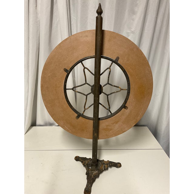 Decorative Gaming Wheel on Iron Base For Sale In Dallas - Image 6 of 6
