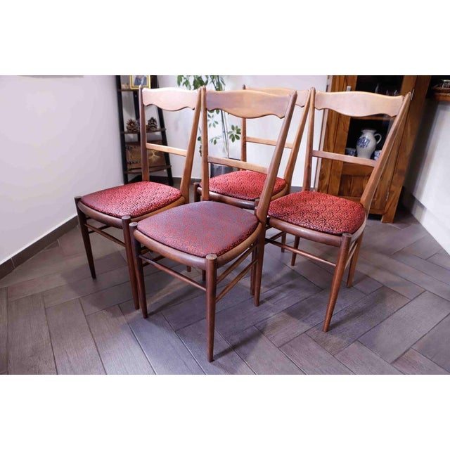 Set of retro dining chairs manufactured by Dřevotvar Jablonné nad Orlicí in Czechoslovakia during the 1970s. Featuring...