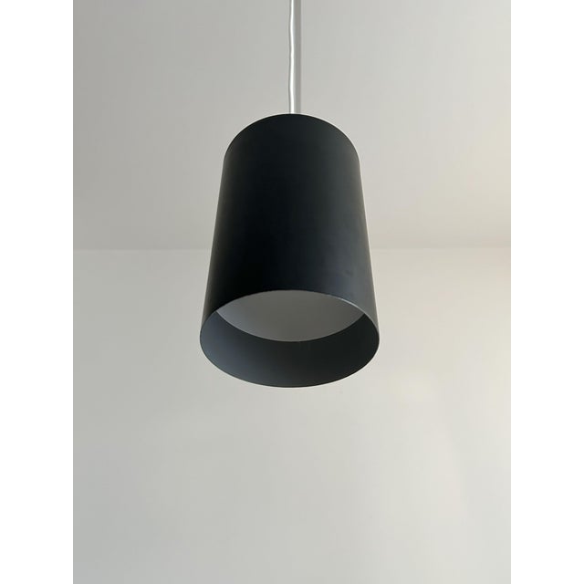 1970s Cylinder Pendant Lamps by Eila & John Meiling for Louis Poulsen, Denmark, 1960s, Set of 2 For Sale - Image 5 of 12