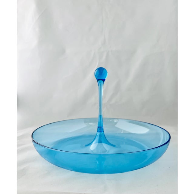 1990s Vintage “Blobism” Covered Acrylic Snack Tray For Sale - Image 5 of 7