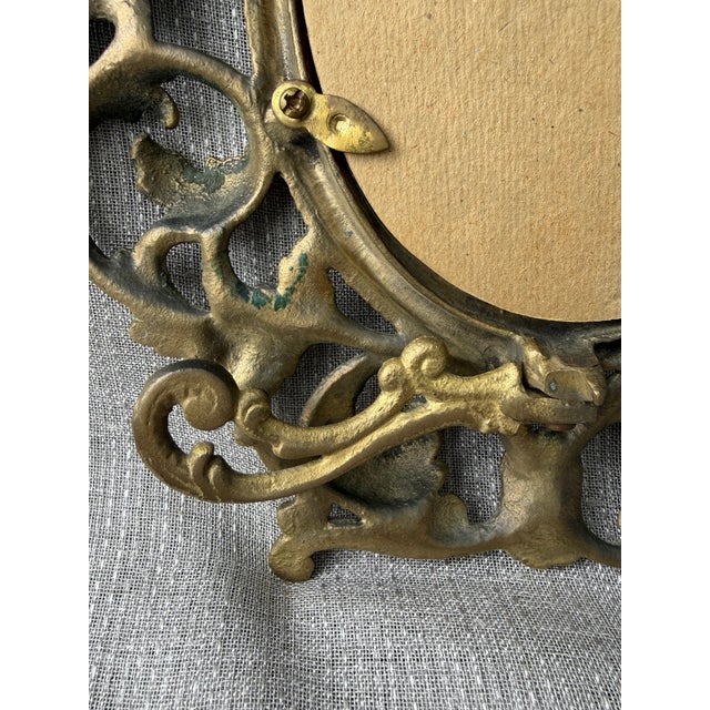 Ornate Rocco Style Brass Picture Frame For Sale - Image 17 of 18