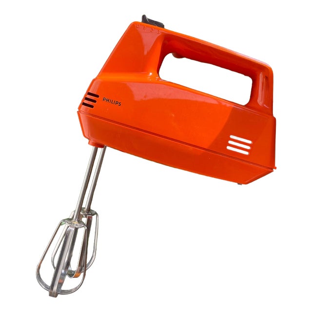 Orange Electric Hand Mixer from Philips, 1970s For Sale