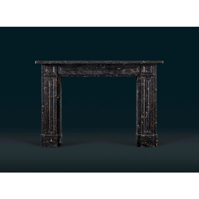 Stone English Regency Portoro Marble Fireplace For Sale - Image 7 of 7