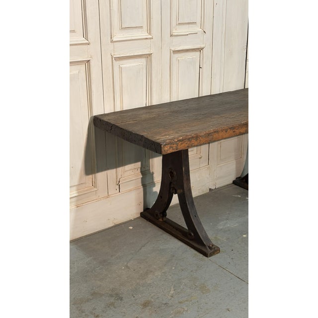 Industrial Rustic Chestnut Table, 1900s For Sale - Image 5 of 5
