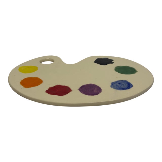 Contemporary Ceramic Painters Pallet Sculpture, Signed 2019 For Sale